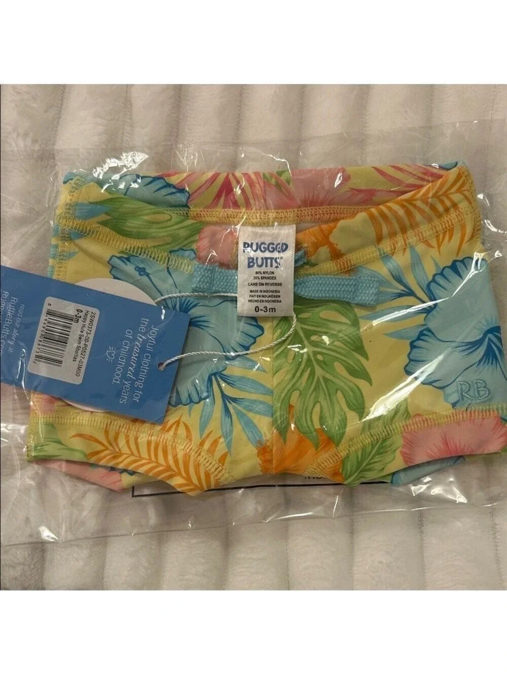 Rugged Butts Floral Swim Shorts 0-3 Months